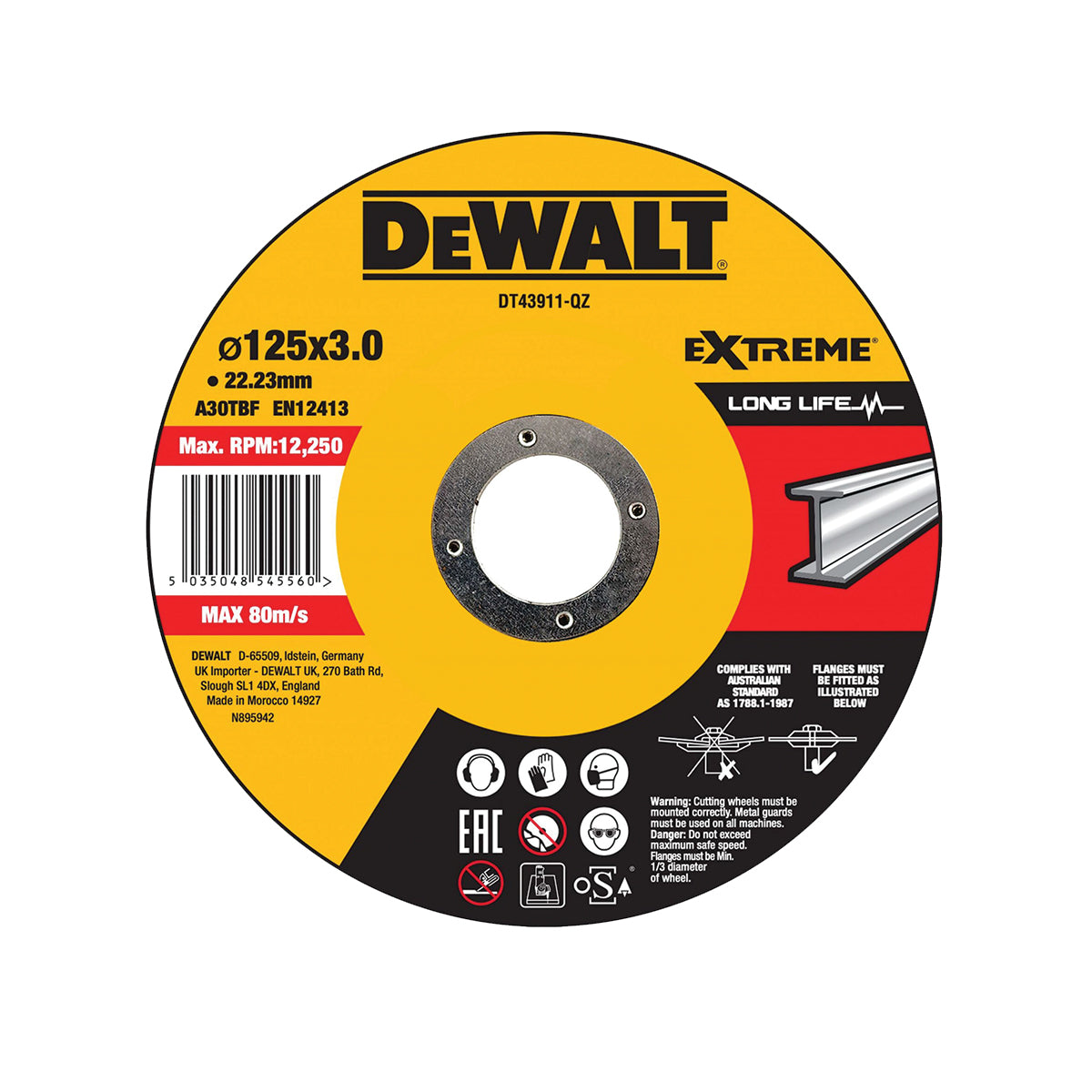Disco abrasivi Extreme taglio METALLO - DEPRESSO - DeWALT Disco abrasivi Extreme taglio METALLO - DEPRESSO - DeWALT